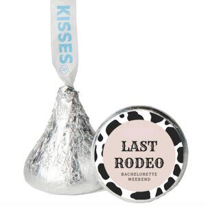 The Last Rodeo Kisses Candy Stickers | 100ct|Glossy|Bachelorette Party Favors |